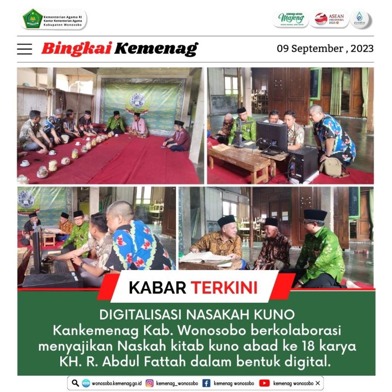 Kemenag Sinergi dengan Arpusda Wonosobo Mulai Garap Proyek Digitalisasi Nasakah Kuno Abad ke 18