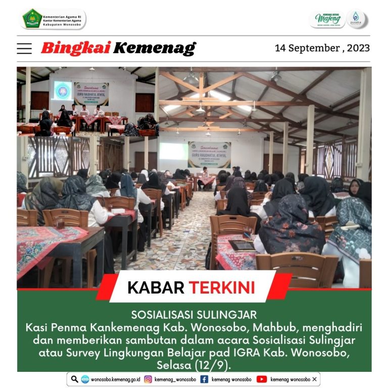 Sosialisasi “Sulingjar” (Survey Lingkungan Belajar) IGRA Kab. Wonosobo