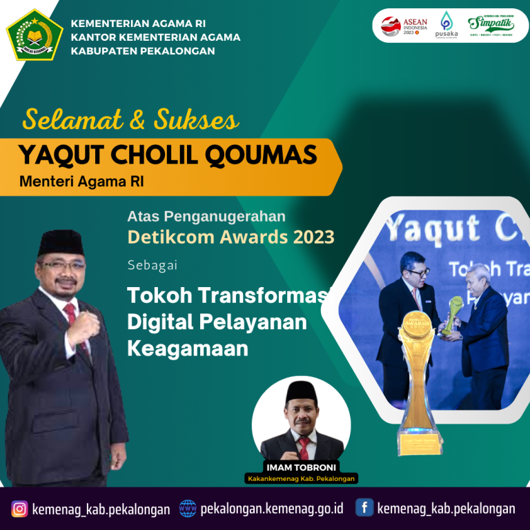 Selamat, Menag Yaqut Terima Penghargaan Tokoh Transformasi Digital Pelayanan Keagamaan