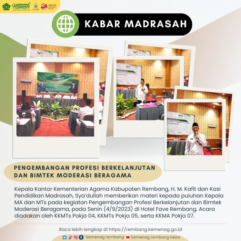 Kakankemenag : Ciptakan Suasana Beragama di Madrasah yang Kondusif