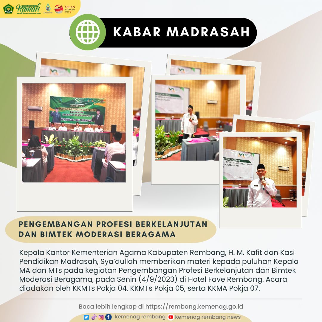 Kakankemenag : Ciptakan Suasana Beragama di Madrasah yang Kondusif