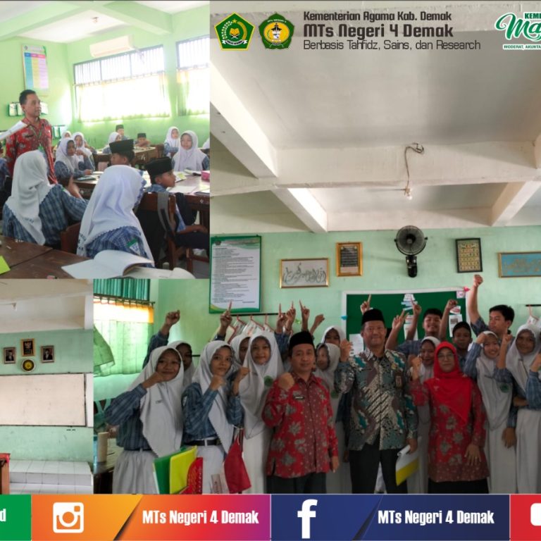 Abdul Hamid Beri Nilai Baik Aransi Kelas MTsN 4 Demak