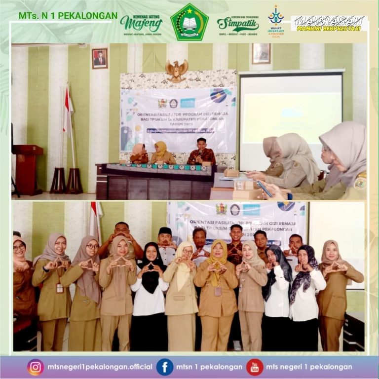 Kegiatan Orientasi Fasilitator Program Gizi Remaja bagi TP UKS/M di Kabupaten Pekalongan