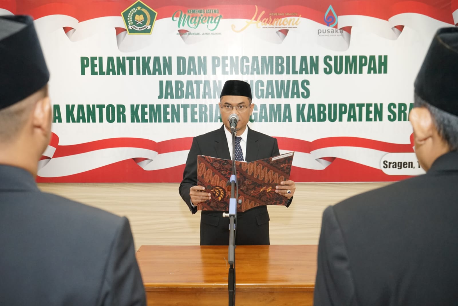 Lantik Pejabat Eselon IV, Kakankemenag Sragen Ingatkan Agar Menjaga Marwah Kementerian Agama