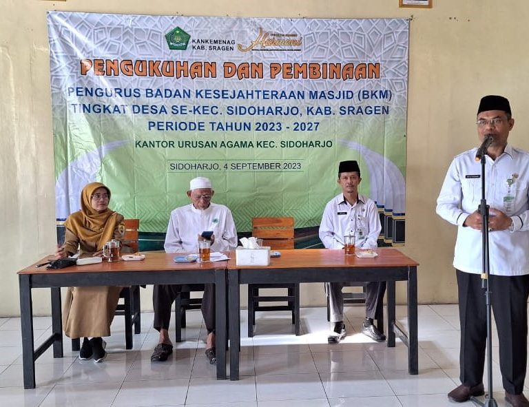 Gerak Cepat, Pengurus BKM Desa se Kecamatan Sidoharjo Dikukuhkan