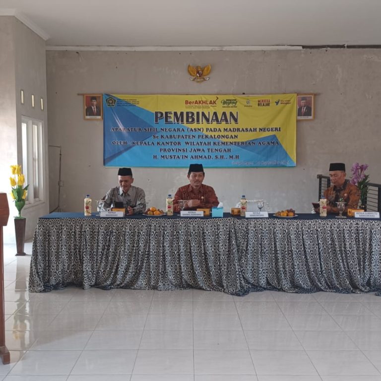 Pembinaan ASN Madrasah se Kabupaten Pekalongan Oleh Kakanwil Kemenag Prov. Jateng