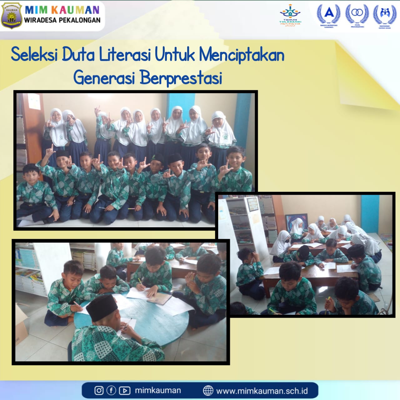 Seleksi Duta Literasi Untuk Menciptakan Generasi Berprestasi