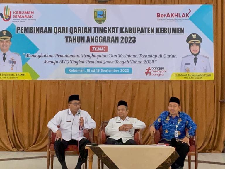 Gelar Pembinaan Qari’ dan Qariah, Ini tujuan Kemenag dan Pemkab Kebumen