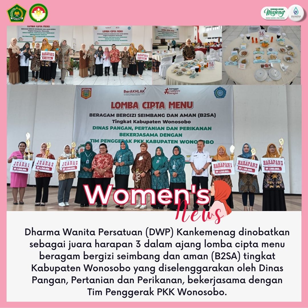 DWP Kankemenag Wonosobo Juara Harapan 3 Lomba B2SA Tingkat Kabupaten Tahun 2023