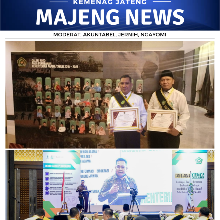Terpilih Sebagai Agen Perubahan, Dua Penyuluh Agama Jawa Tengah Dikukuhkan