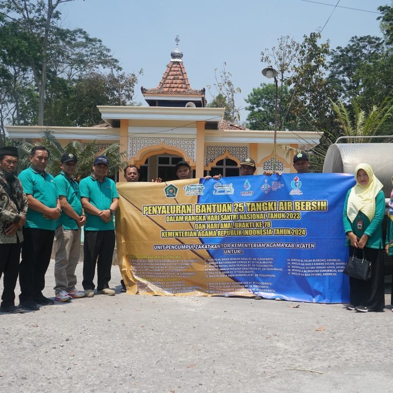 Kemenag Klaten Peduli, Salurkan Bantuan Air Bersih