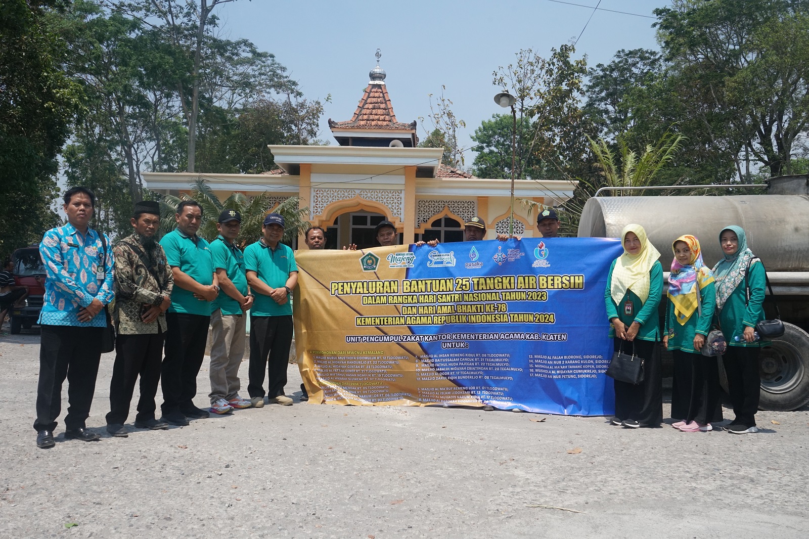 Kemenag Klaten Peduli, Salurkan Bantuan Air Bersih