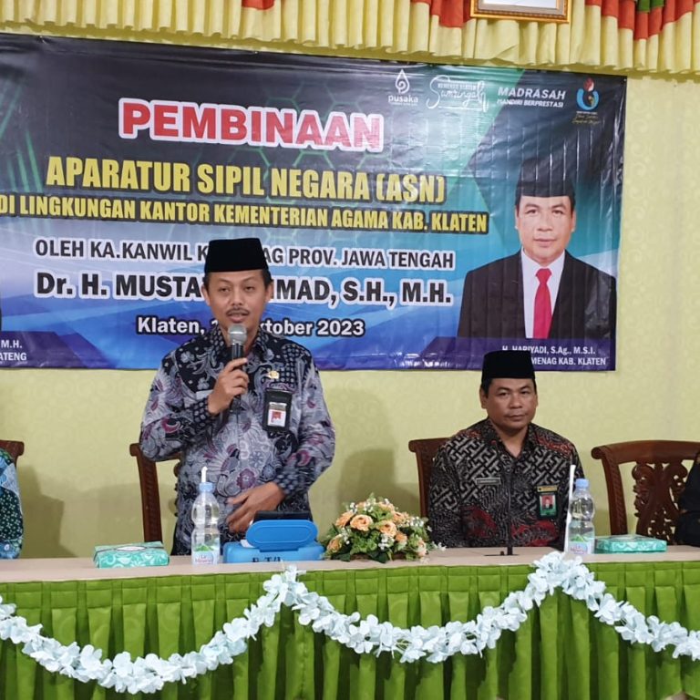 Berikan Pembinaan ASN, Kakanwil Kemenag Jateng Minta Terus Tingkatkan Profesionalitas