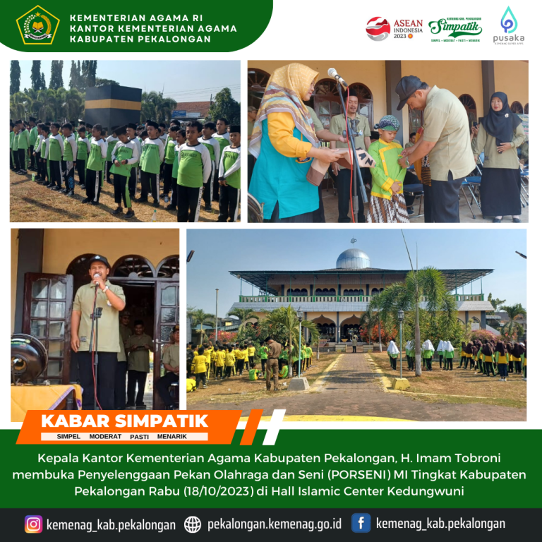 Buka Porseni MI Tingkat Kabupaten, Kepala Kemenag Dorong Semua Peserta Menjadi Pemenang