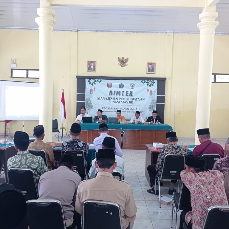 Takmir Masjid se-Kecamatan Mojotengah Mendapat Bimbingan Teknis Manajemen Pemberdayaan Fungsi Masjid