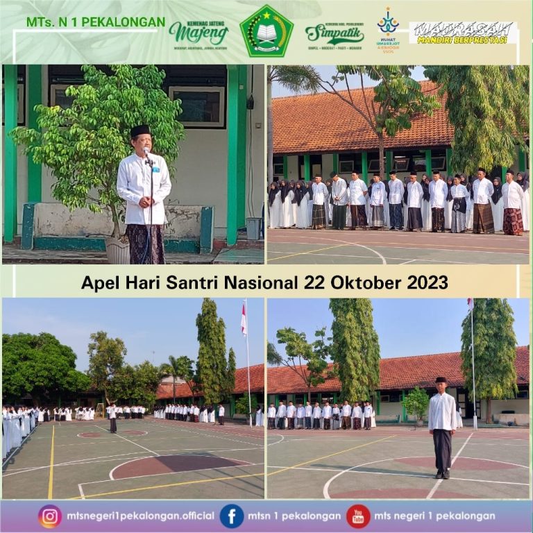 Apel Peringatan Hari Santri 2023 di MTs N 1 Pekalongan