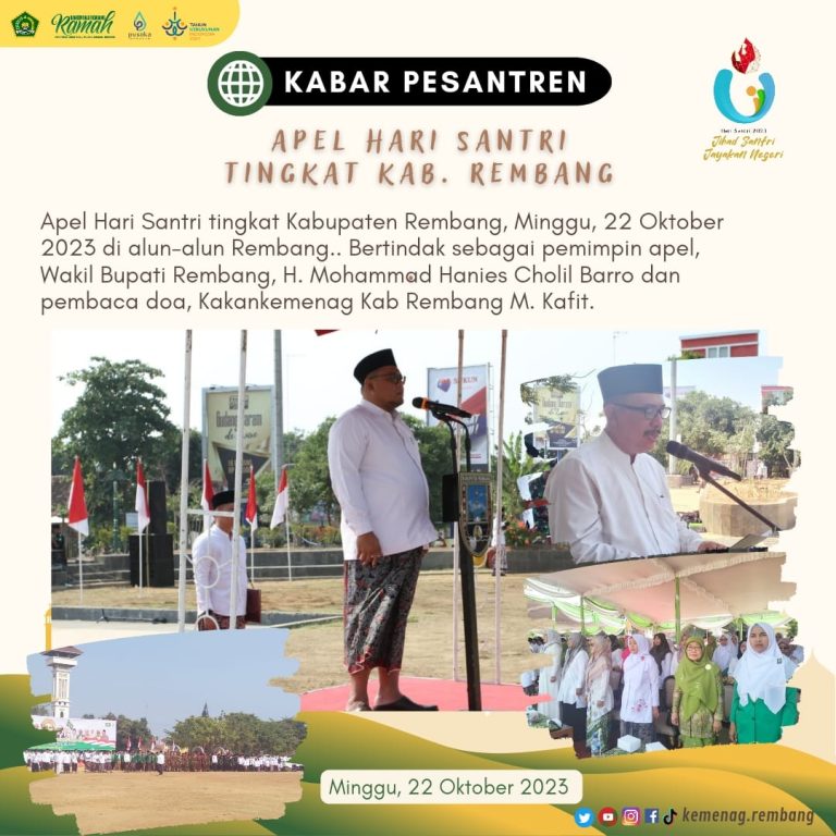1.200 Santri Ikuti Apel Hari Santri di Alun-alun Rembang