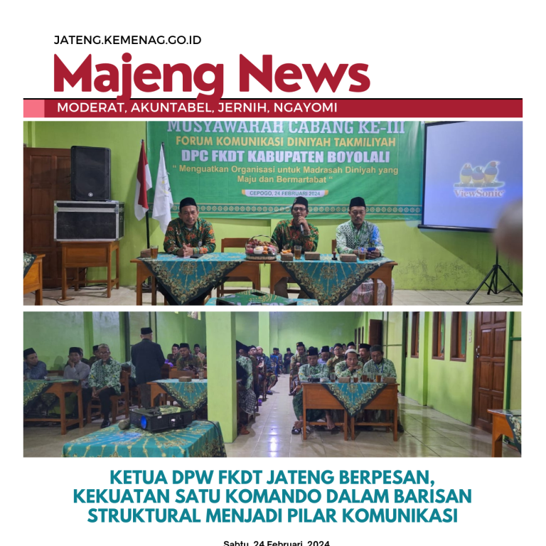 Ketua DPW FKDT Jateng Ingatkan bahwa Kekuatan Satu Komando dalam Barisan Struktural Menjadi Pilar Komunikasi