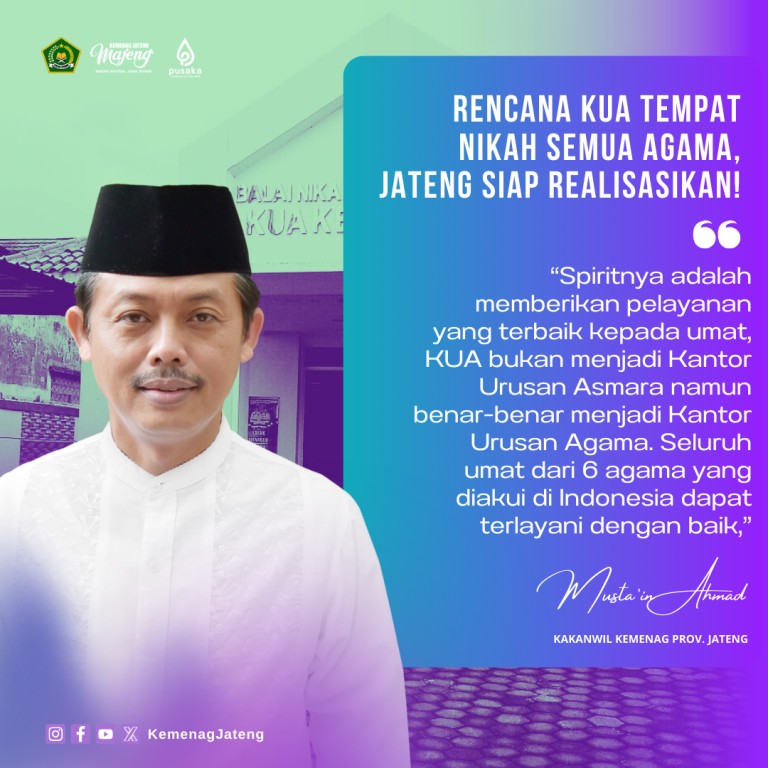 Rencana KUA Tempat Nikah Semua Agama, Jateng Siap Realisasikan!