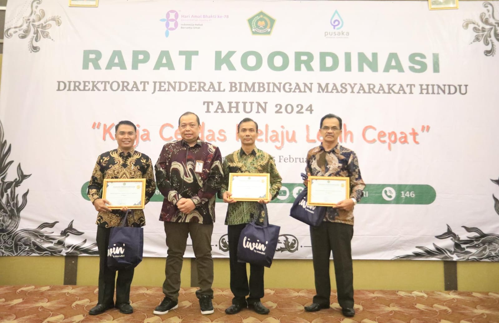 Luar Biasa! Bimas Hindu Kanwil Kemenag Jateng Raih Peringkat 2 Nilai Kinerja Anggaran Tertinggi Tahun 2023