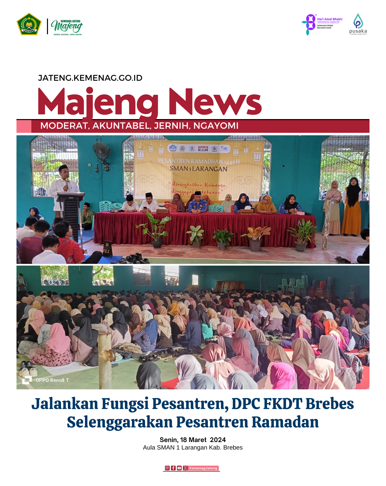 Jalankan Fungsi Pesantren, DPC FKDT Brebes Selenggarakan Pesantren Ramadan