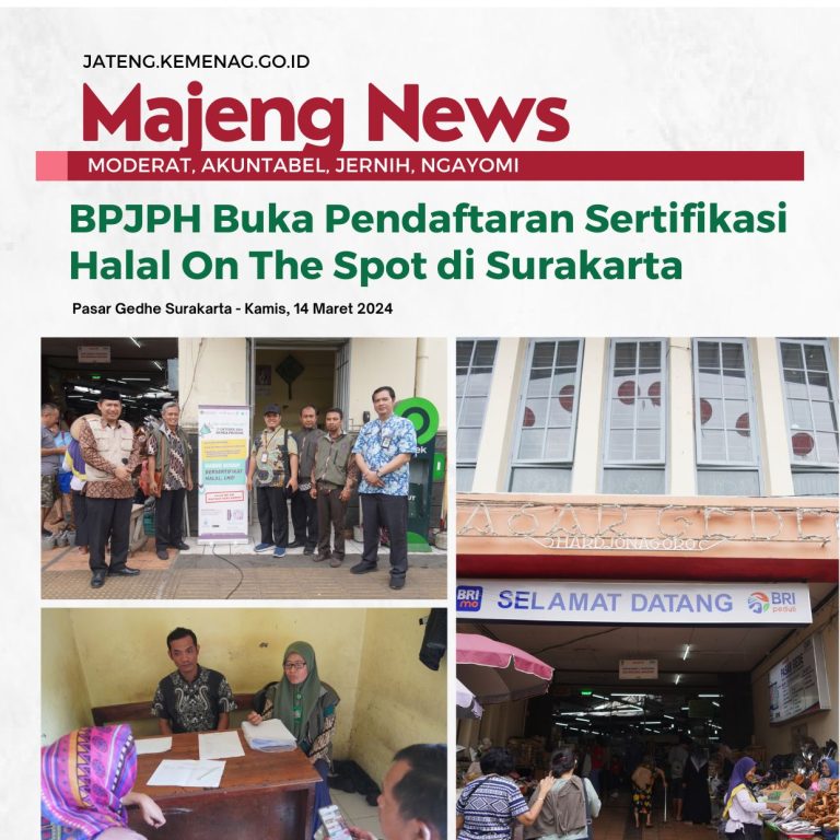 BPJPH Buka Pendaftaran Sertifikasi Halal On The Spot di Surakarta