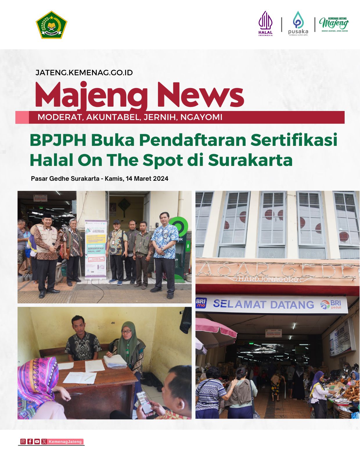 BPJPH Buka Pendaftaran Sertifikasi Halal On The Spot di Surakarta