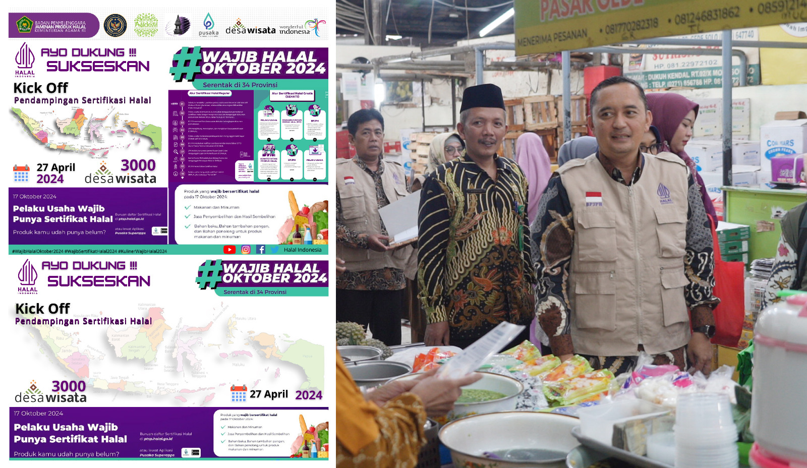 Kick Off Pendampingan Sertifikasi Halal di 3000 Desa Wisata, pada Pelaksanaan Wajib Halal Oktober (WHO) 2024