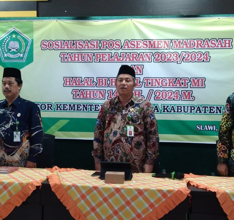 Kemenag Kab. Tegal Gelar Sosialisasi POS AM & Halalbihalal Kepala MI