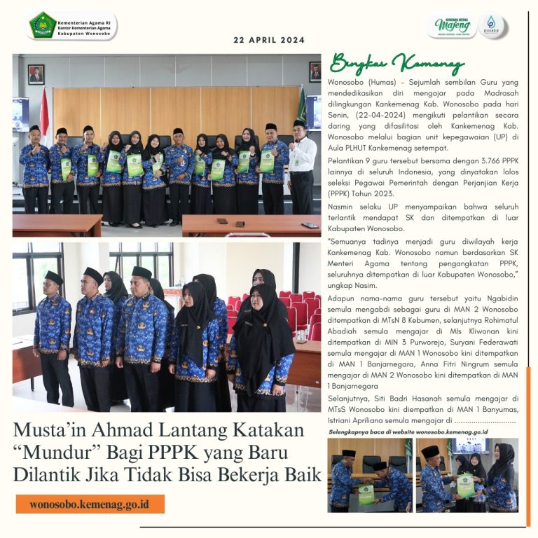 Musta’in Ahmad Lantang Katakan “Mundur” Bagi PPPK yang Baru Dilantik Jika Tidak Bisa Bekerja Baik