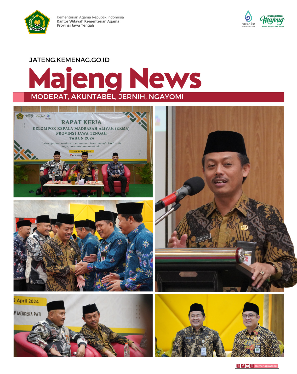 Rakor KKMA Jateng, Kakanwil Tekankan Pengabdian adalah Ibadah, karena Ilmu adalah Kebenaran dan Kebaikan