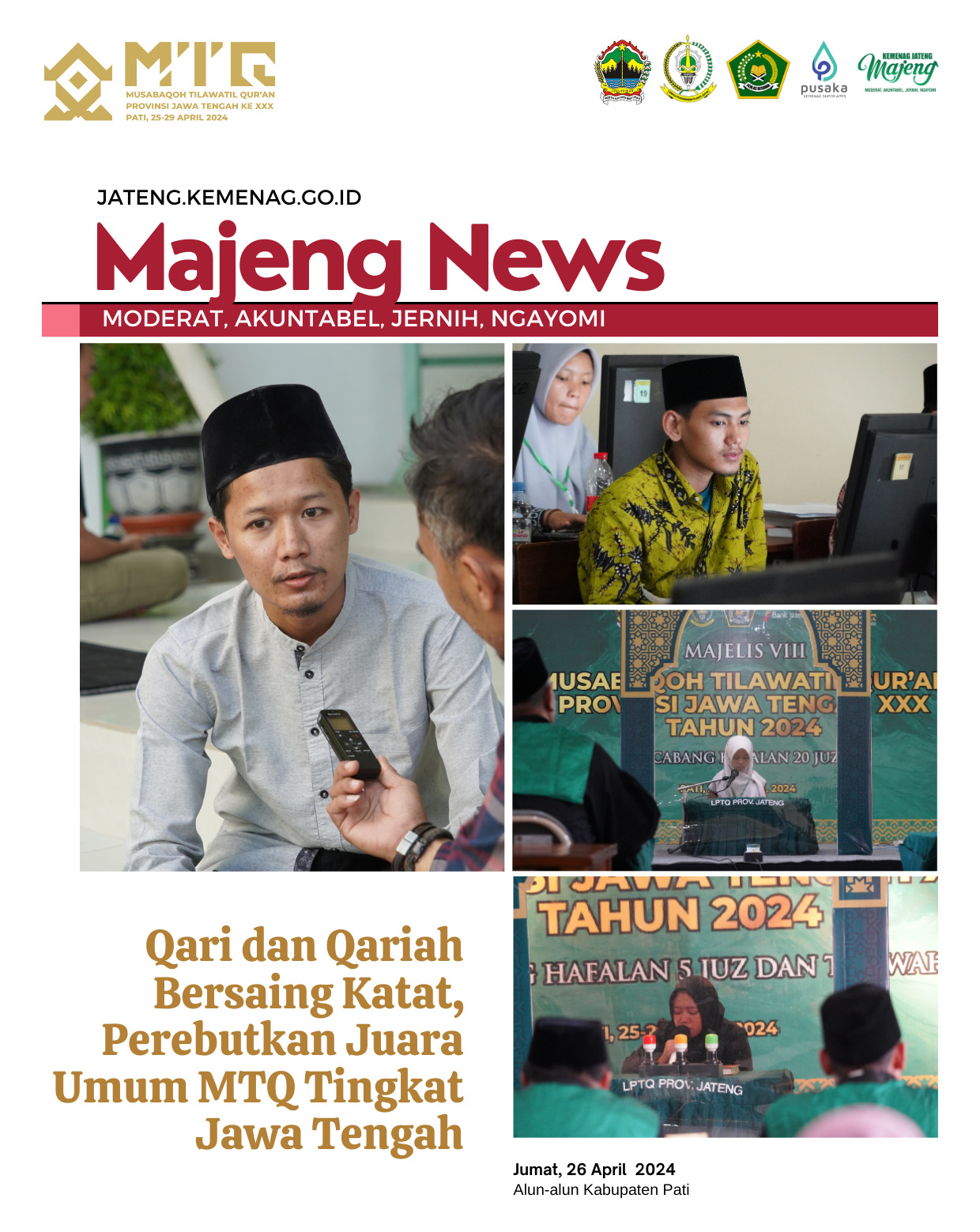 Qari dan Qariah Bersaing Ketat, Perebutkan Juara Umum MTQ Tingkat Jawa Tengah