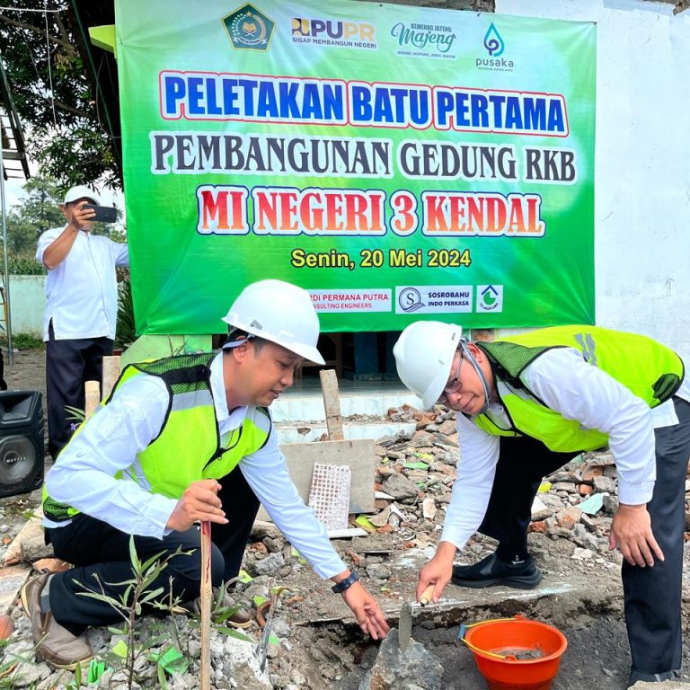 Peletakan Batu Pertama, Pembangunan Gedung RKB MIN 3 Kendal Resmi Dimulai