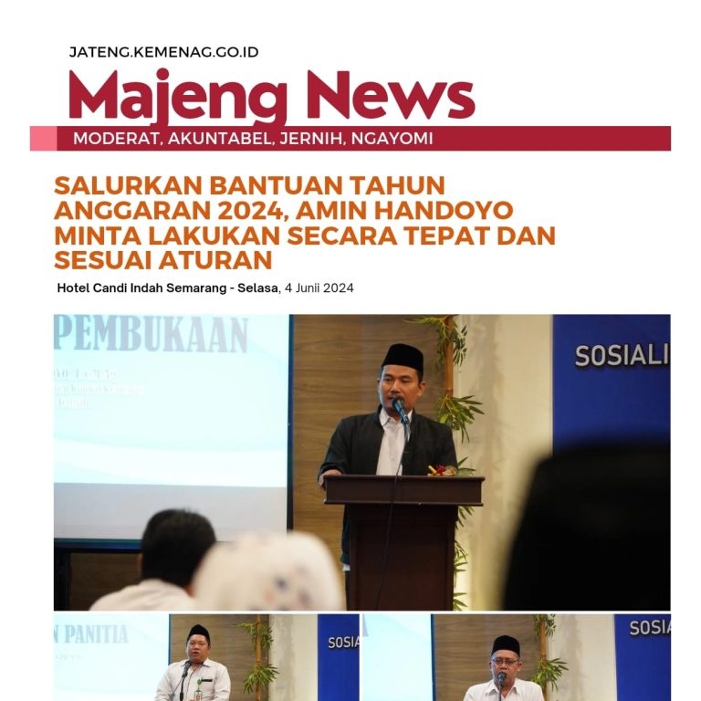 Salurkan Bantuan Tahun Anggaran 2024, Amin Handoyo Minta Lakukan Secara Tepat dan Sesuai Aturan