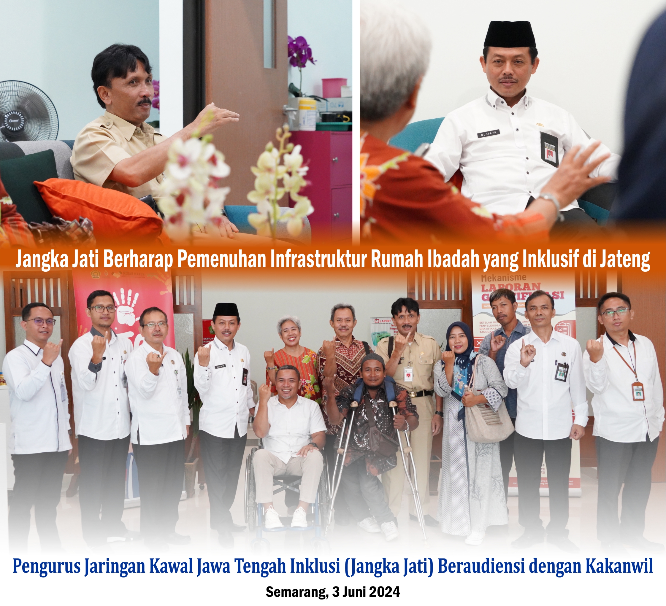 Jangka Jati Berharap Pemenuhan Infrastruktur Rumah Ibadah yang Inklusif di Jateng
