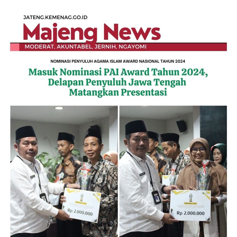 Berhasil Menjadi Nominator Penerima PAI Award Tahun 2024, Delapan Penyuluh Jawa Tengah Matangkan Presentasi