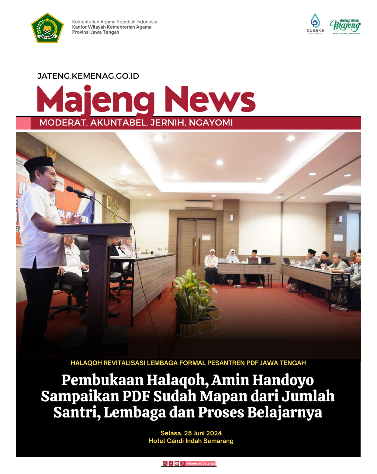 Pembukaan Halaqoh, Amin Handoyo Sampaikan PDF Sudah Mapan dari Jumlah Santri, Lembaga dan Proses Belajarnya