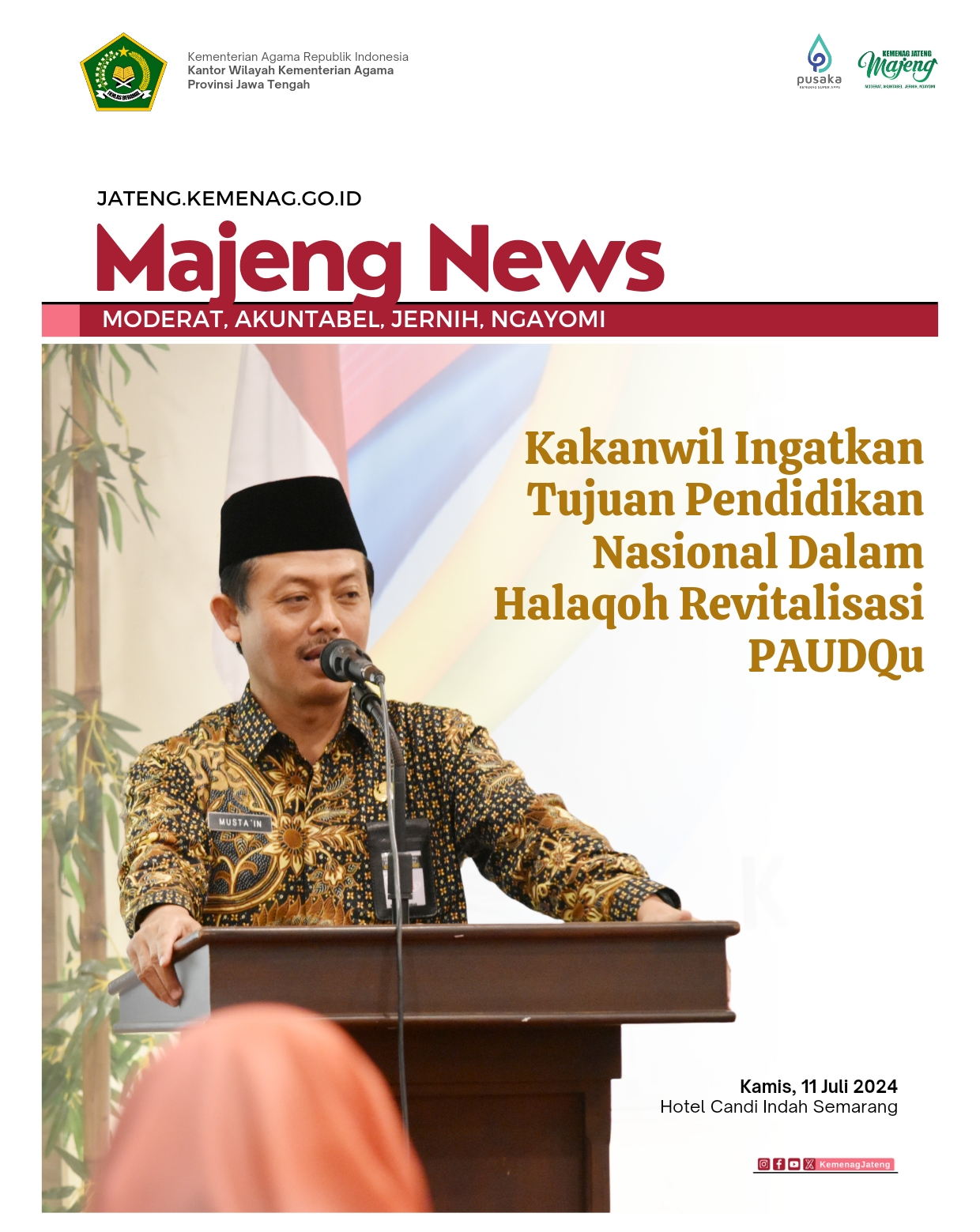 Kakanwil Ingatkan Tujuan Pendidikan Nasional dalam Halaqoh Revitalisasi PAUDQu