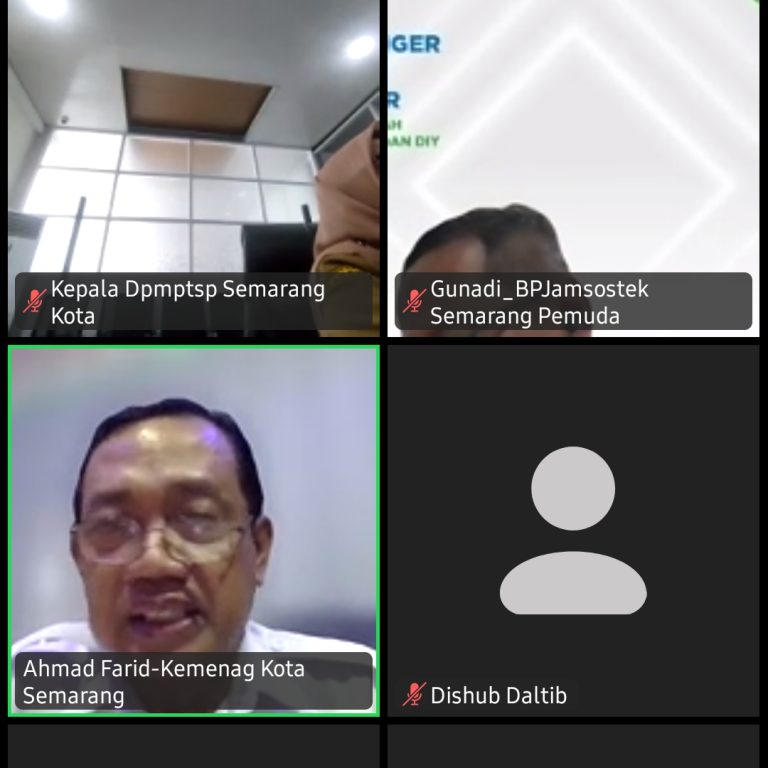 Kakankemenag Kota Semarang Ikuti Zoom Meeting Bersama Kegiatan DPMPTSP
