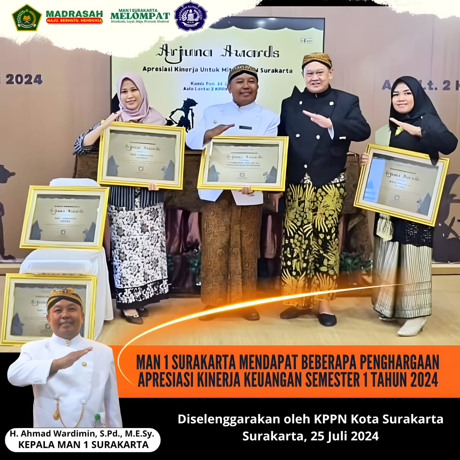 MAN 1 Surakarta Raih Sejumlah Penghargaan Ajang “Arjuna Awards 2024”