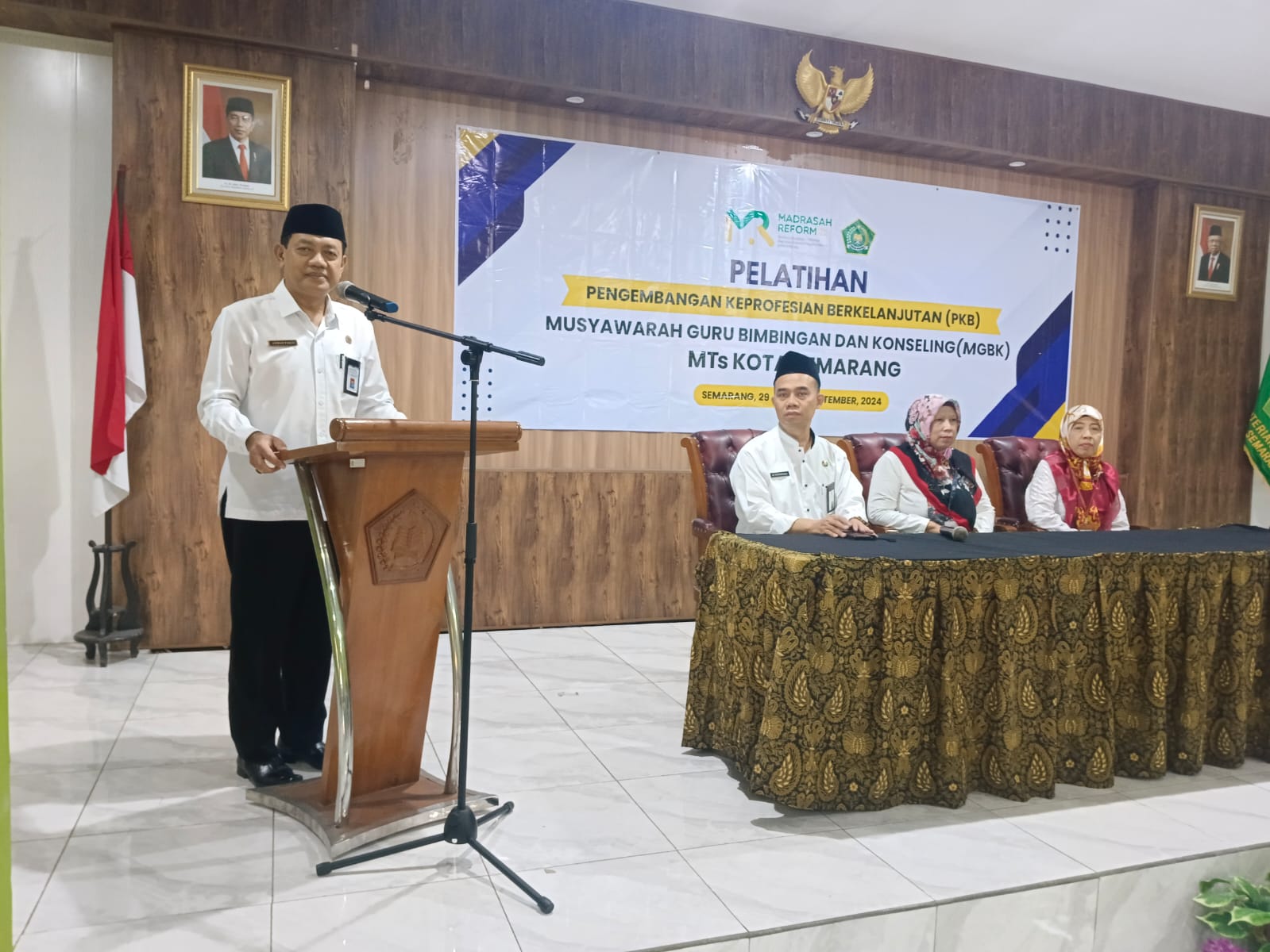 Pembukaan Pelatihan PKB Pokja MGBK MTs Kota Semarang Tahun 2024