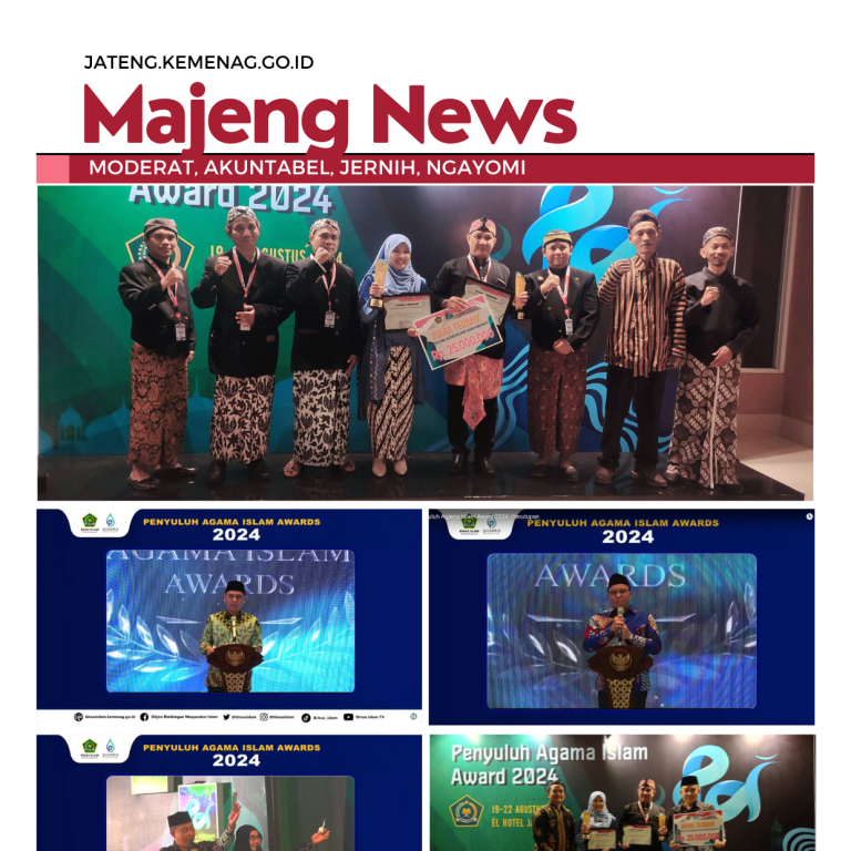 Penyuluh Agama Jawa Tengah Raih Terbaik 1 Kategori Penguatan Moderasi Beragama dan Kategori Kesehatan Masyarakat
