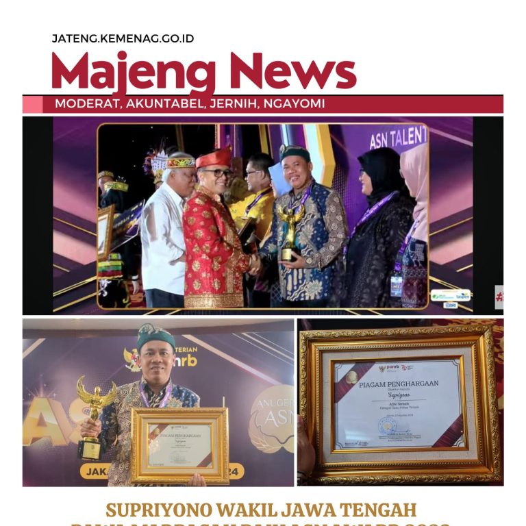 Supriyono Wakil Jawa Tengah Bawa Madrasah Raih ASN Award 2023 Kategori Guru Inklusi Terbaik