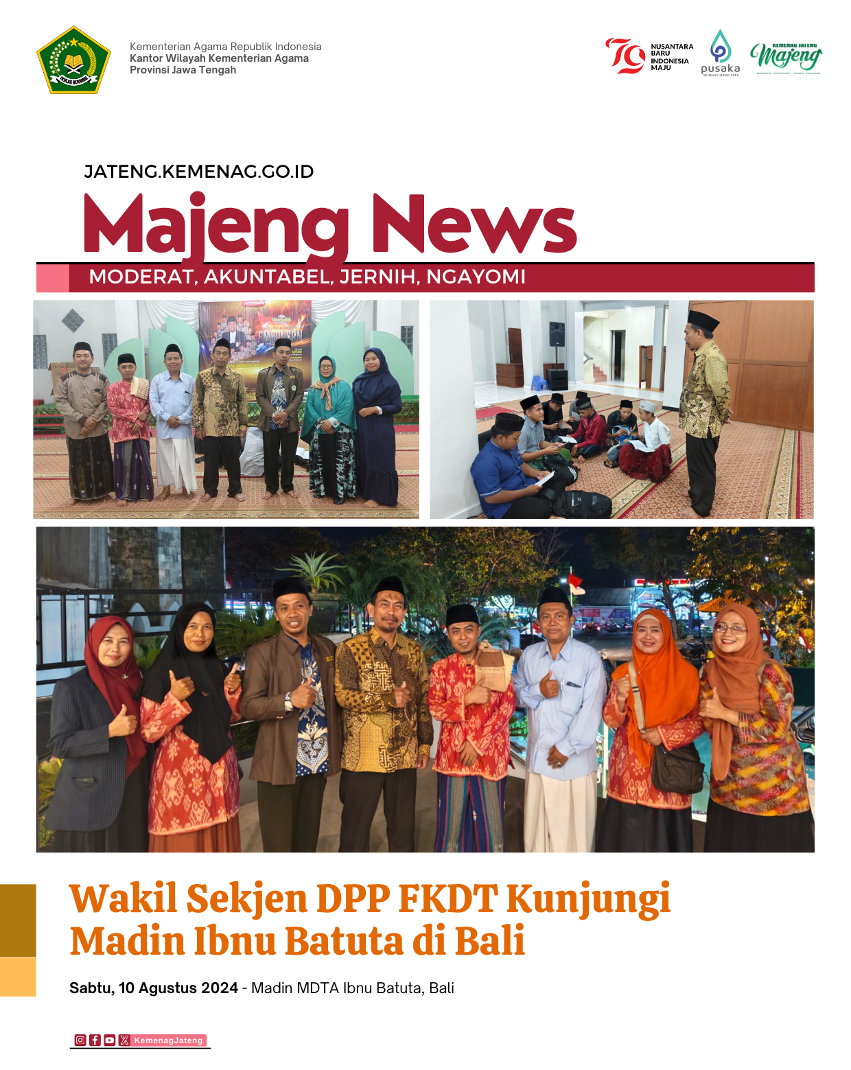 Wakil Sekjen DPP FKDT Kunjungi Madin Ibnu Batuta di Bali