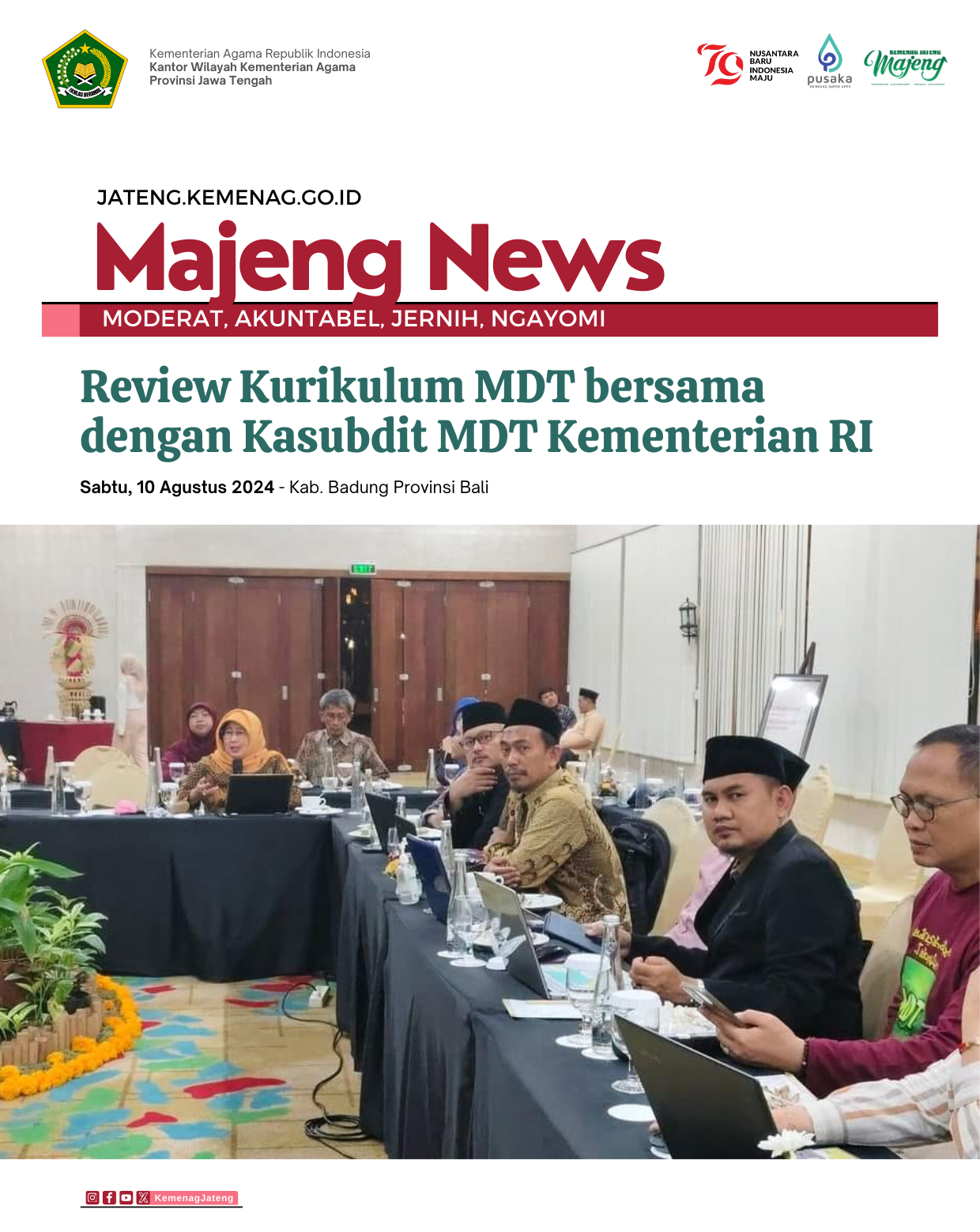 Review Kurikulum MDT bersama dengan Kasubdit MDT Kementerian RI