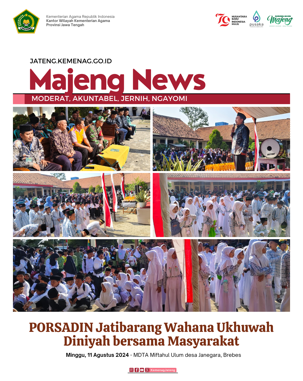 PORSADIN Jatibarang Wahana Ukhuwah Diniyah  bersama Masyarakat