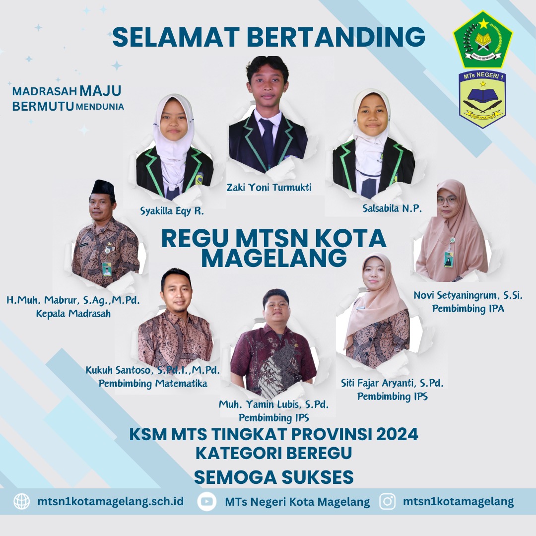 Kepala MTsN Kota Magelang Lepas Siswa dan Guru Pendamping Ikuti KSM Tingkat Provinsi
