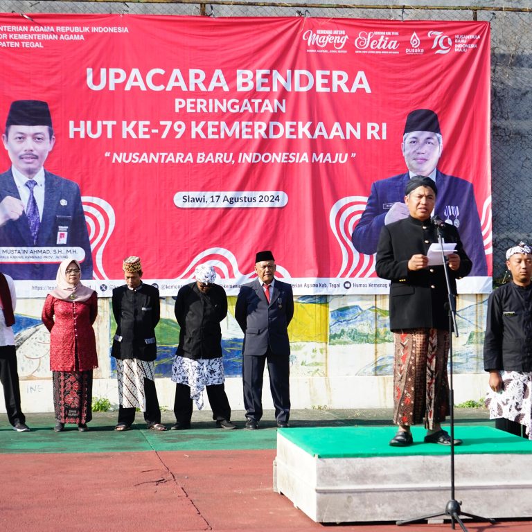 Kemenag Kab. Tegal Gelar Upacara Bendera Peringati HUT ke-79 RI