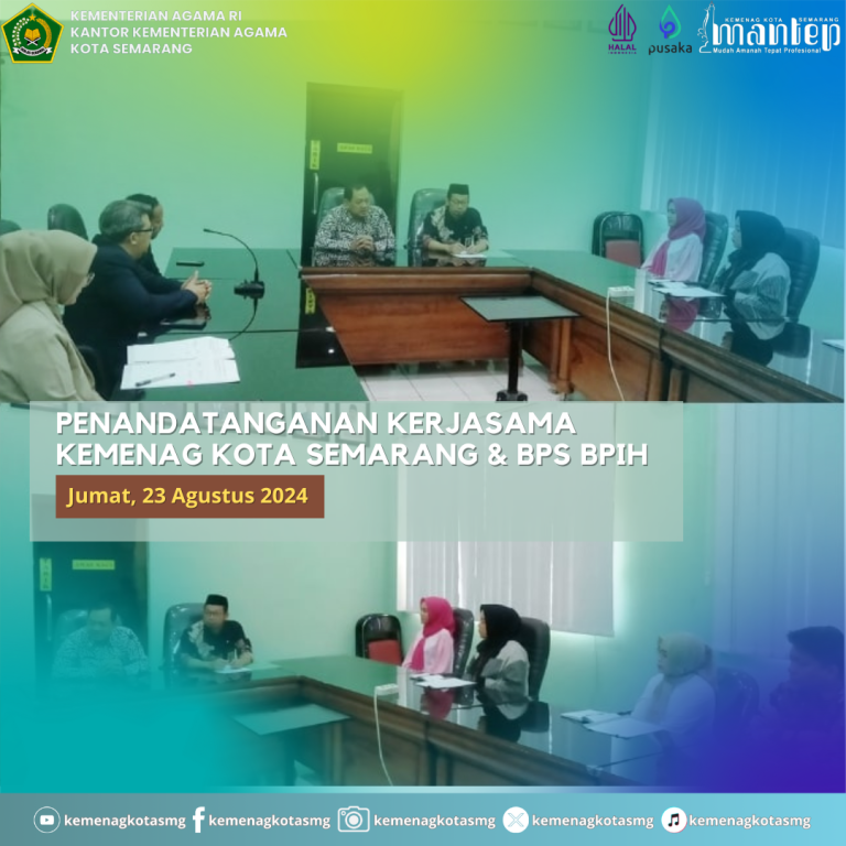 Penandatangan Kerjasama Kemenag Kota Semarang dengan BPS BPIH