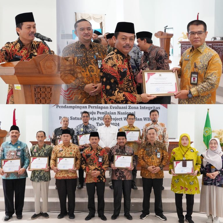 Delapan Satker di Jateng Peroleh Piagam Pencanangan ZI dari Itjen Kemenag RI